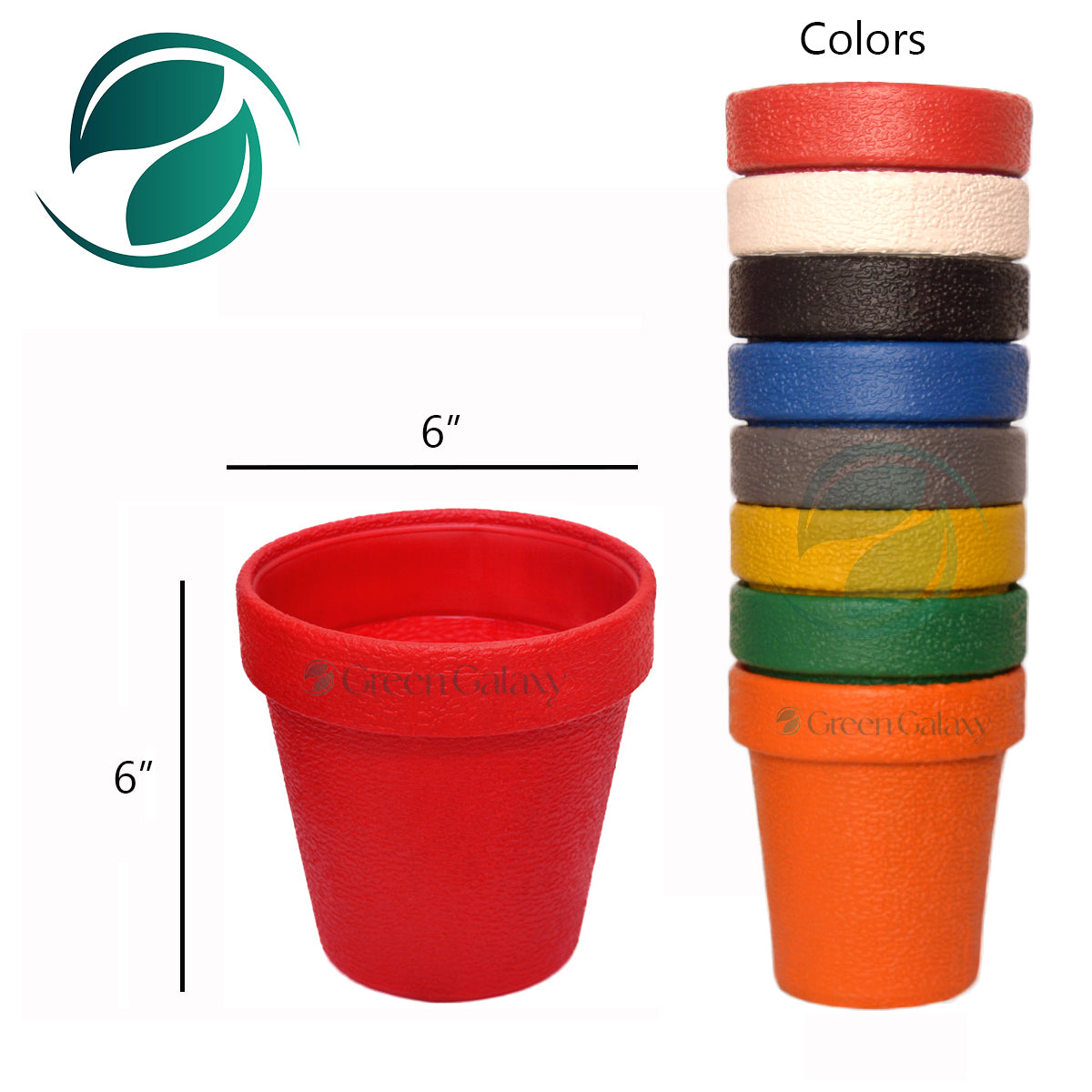 Fiber Plastic 6" Pot