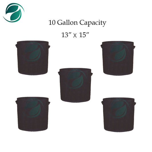 Deal of 5 Grow Bags 13"x15" (10 Gallon Capacity)