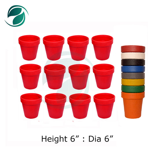 Fiber Plastic Pots 6" Deal of 12