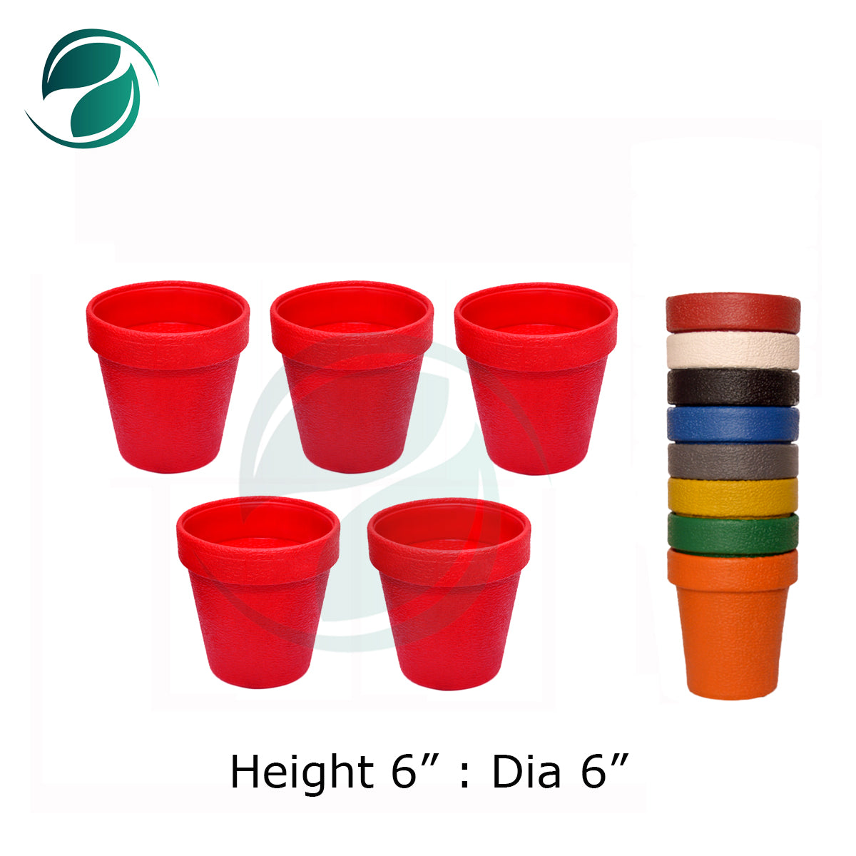 Fiber Pots 6" Deal of 5