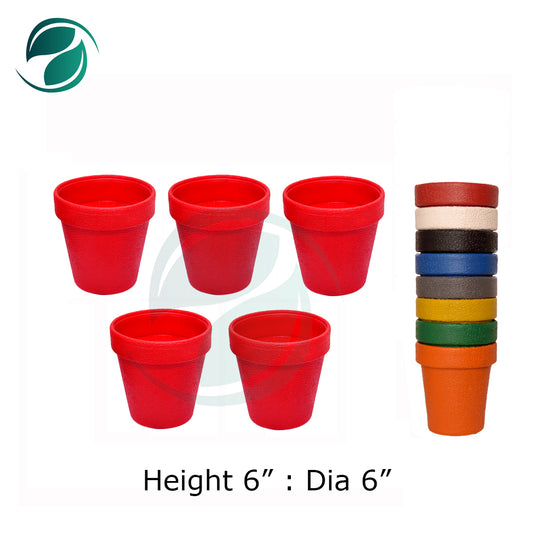 Fiber Pots 6" Deal of 5