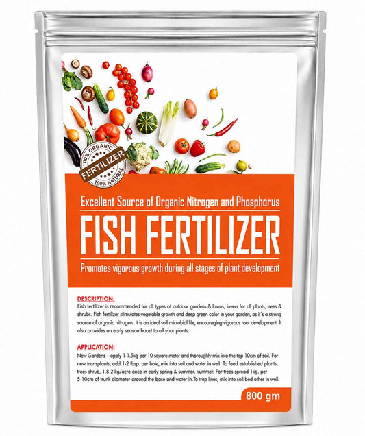 100% Organic Fish Fertilizer Powder | Natural Nitrogen & Amino Acid Growth Booster | Premium Organic Plant Food Pakistan