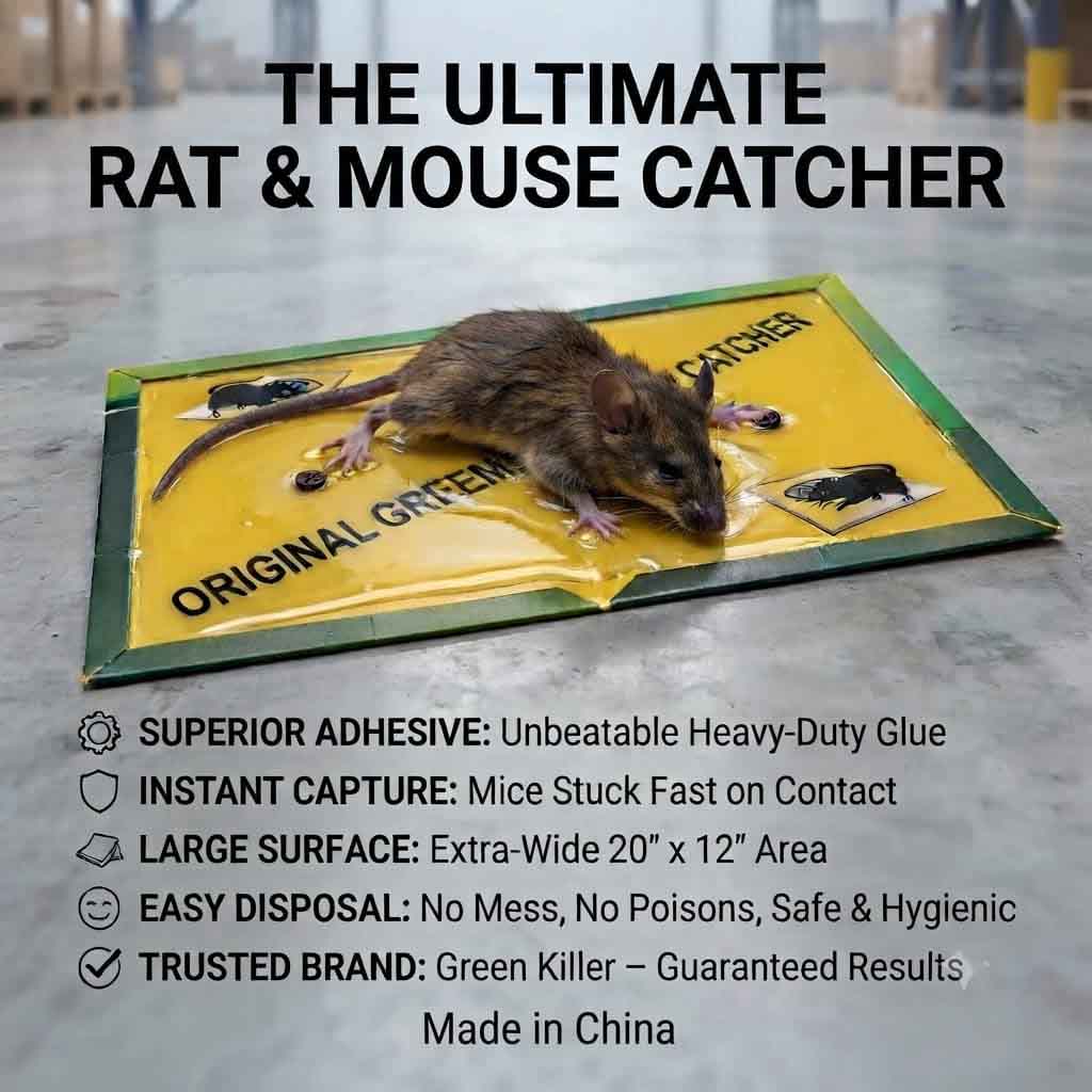 Imported Extra Large 12"x20" Rat Glue Trap Board – Professional Grade Heavy-Duty Mouse Catcher