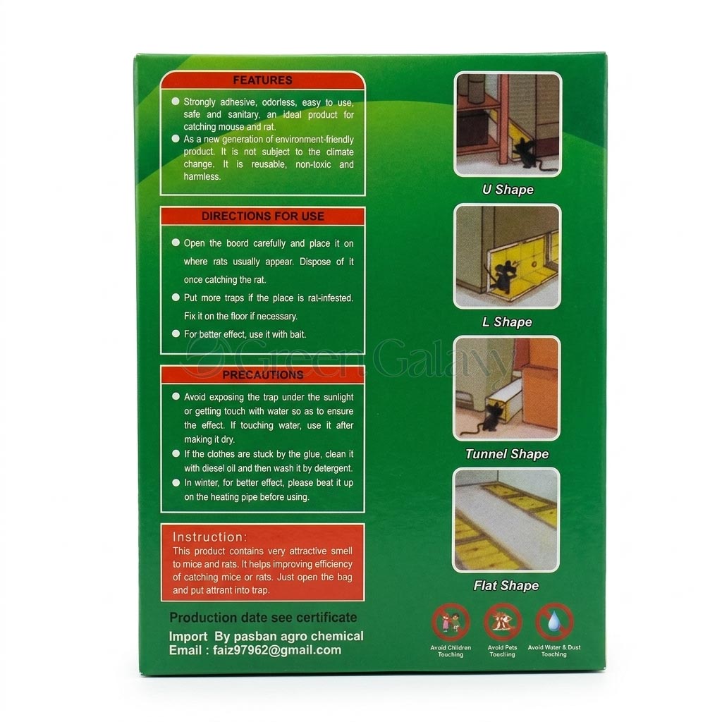 Super Glue Rat Boards – Heavy Duty Mouse Trap Glue Pad (Dual Attraction, Safe & Odorless)