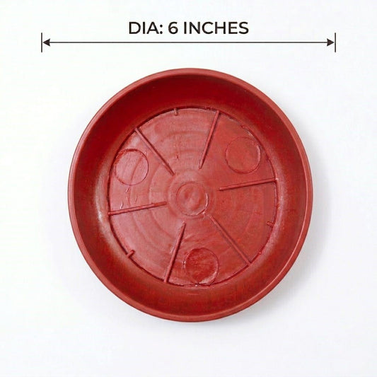 Premium Heavy Duty Plastic Pot Saucer - Gamla Tray / Plate / Kanali for Pots- Red Color