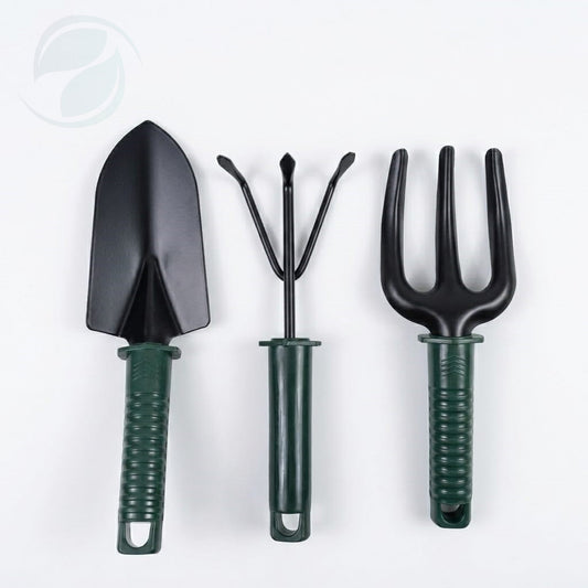 Premium 3-Piece Gardening Trowel, Fork & Rake Tool Set | Professional Home Garden Kit